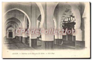 Postcard Old Algiers Interior Of The Mosque El Kebir