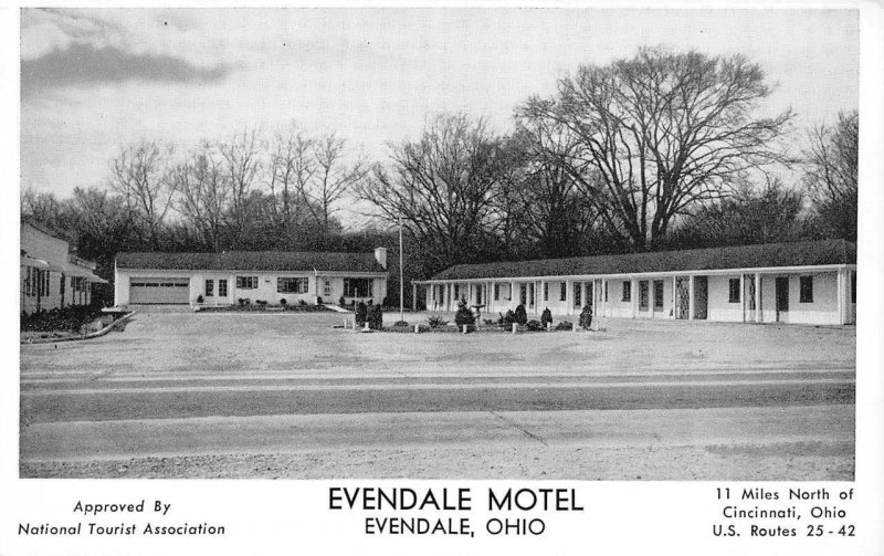 Evendale, OH Ohio  EVENDALE MOTEL~Ray G Cravaack  ROADSIDE Hamilton Co  Postcard