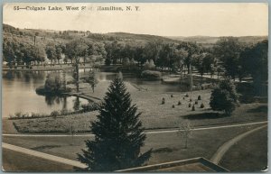 HAMILTON NY COLGATE LAKE ANTIQUE REAL PHOTO POSTCARD RPPC