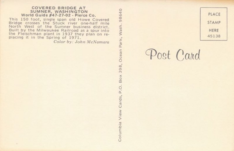 Sumner WA, Washington - Milwaukee Railroad Covered Bridge