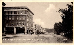 Postcard South Railway Street in Medicine Hat, Alberta, Canada