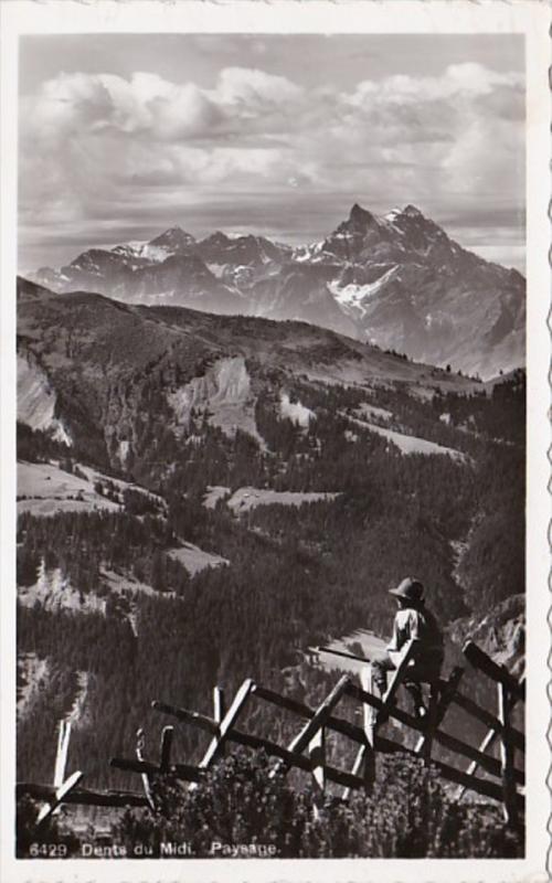 Switzerland Paysage Dents du Midi 1957 Photo