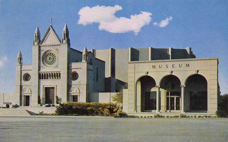 Glendale California 1960s Postcard Hall of Crucifixtion & Museum Forest Lawn