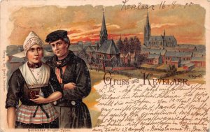 GRUSS AUS KEVELAER GERMANY TO AUSTRIA POSTCARD 1900