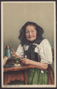 Swiss Woman in Costume Postcard