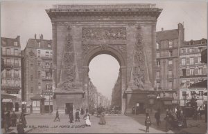 RPPC Postcard La Porte St Denis Paris France