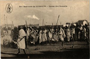 PC CPA DJIBOUTI / SOMALIA, DANSE DES SOMALIS, Vintage Postcard (b13965)