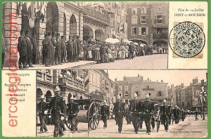 ah2938 - FRANCE - VINTAGE POSTCARD - Pont-a-Mousson - 1906 FIRE FIGHTERS-