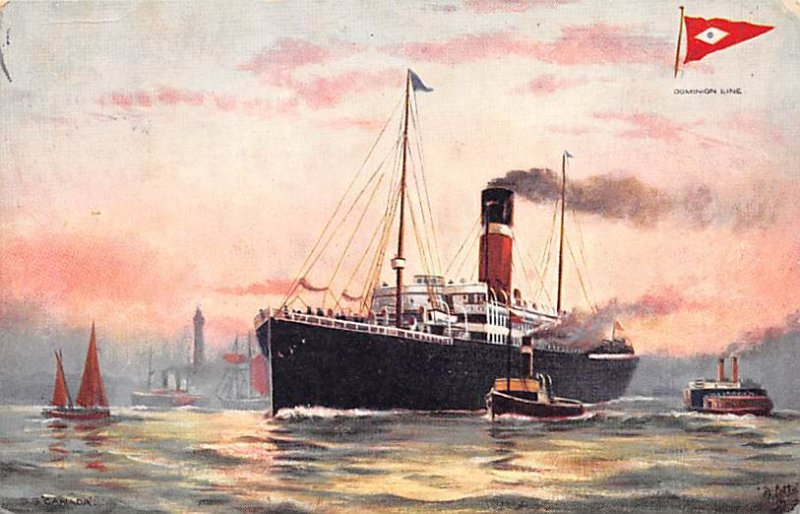 SS Canada Dominion Line Ship 1908 