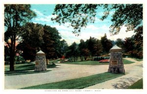 Massachusetts Lowell Entrance to Fort Hill Park