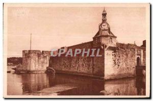 Old Postcard Concarneau City closr Remparts