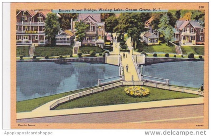 New Jersey Ocean Grove Emory Street Bridge Wesley Lake