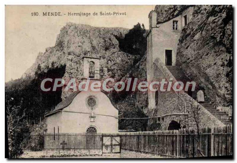 Postcard Mende Old Hermitage De Saint Privat