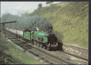 Railways Postcard-Southern Railway, Maunsell 'Lord Nelson' in Dent Cutting CC196