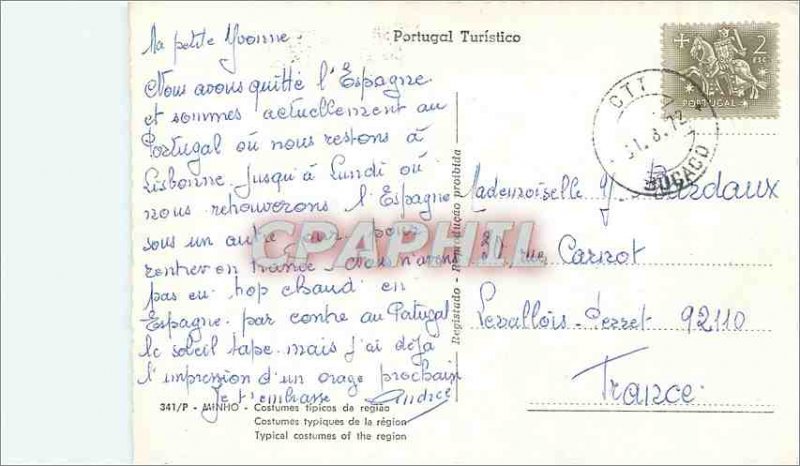 Modern Postcard Portugal Minho typical costumes of the region hitch B�ufs