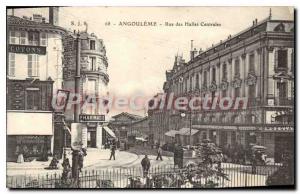 Postcard ANGOULEME Old Street Market Hall Pharmacy