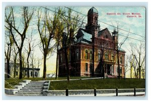 c1910's Carroll Company Court House Carroll Iowa IA Posted Antique Postcard