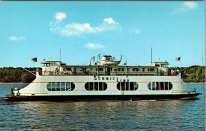 Ferry Boat  M.V. CHAMPLAIN Lake Champlain Transportation Co SCENIC LINE Postcard