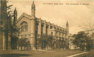 Chicago Illinois Law School University East View 1920s Postcard 13135