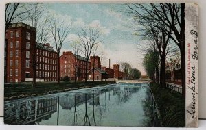 Lewistown Maine Canal and Mill 1905 to Portland Maine UDB Postcard F3