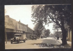 REAL PHOTO DARLINGTON PENNSYLVANIA PA. DOWNTOWN MAIN STREET POSTCARD COP4