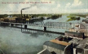 New York Street Bridge - Aurora, Illinois IL  