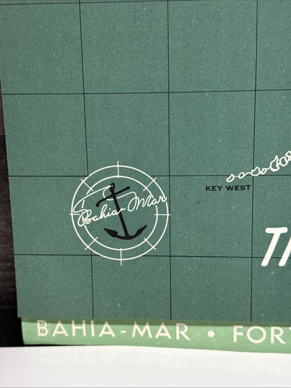 Vintage 50s THE CHART ROOM Restaurant Menu BAHIA-MAR Hotel Ft Lauderdale Florida