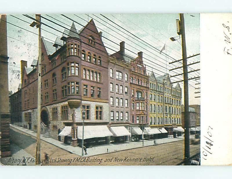 Pre-1907 YMCA & NEW KENMORE HOTEL Albany New York NY t2075