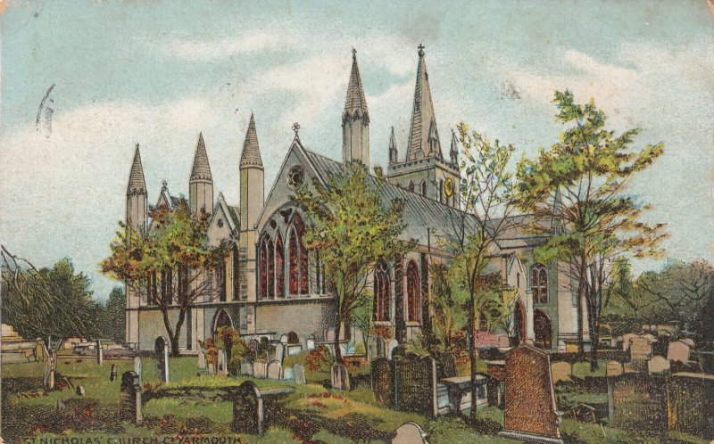 GREAT YARMOUTH, ST NICHOLAS CHURCH, Norfolk - Vintage POSTCARD