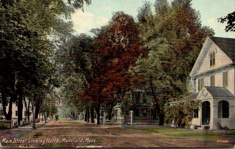 Massachusetts Mansfield Main Street Looking North 1911