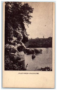 c1910s Flat Rock Palisades Canoeing Scene Cedar Rapids Iowa IA Unposted Postcard