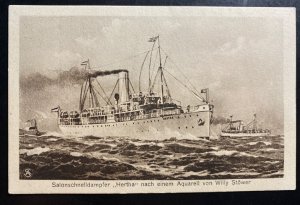 Mint Germany Picture Postcard PPC High Speed Steamer Hertha