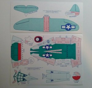 Airplane Toy Jack Armstrong Tru-Flite Model Of American Thunderbolt 1944 GM