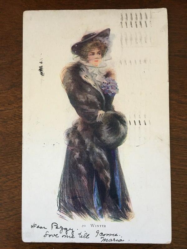 1906 Woman Winter, National Art Company # 20; Philip Boileau D21