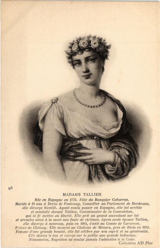 CPA Madame Tallien Royalty Nobelty (314912)