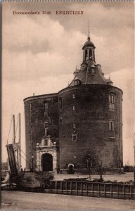 Netherlands Enkhuizen Drommedaris 1540 Vintage Postcard C016