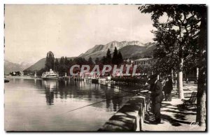 Evian les Bains Postcard Modern edges of the lake and dock Baron de Blonay