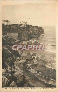 Old Postcard 70 Biarritz Room of love and Lighthouse Point