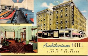 Linen Postcard Auditorium Hotel in Denver, Colorado~2380