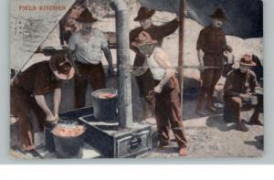 Field Kitchen Military Scene c1910 Postcard