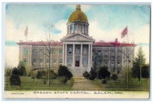 1908 Oregon State Capitol Exterior Building Field Salem Oregon Vintage Postcard