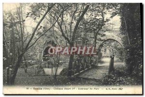 Old Postcard Senlis Chateau Henry IV Interior Park