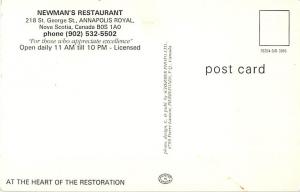 Newman's Restaurant Annapolis Royal Nova Scotia NS Canada Chrome