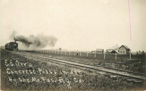 Postcard RPPC C-1910 Kansas Mt. Hope Mopac Railroad 23-9124