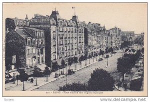 Place d'Erlon Vers l'Eglise St-Jacques, Reims (Marne), France, 1900-1910s