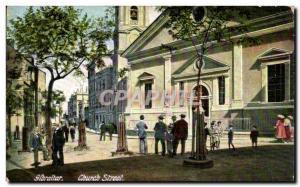 Postcard Old Church Street Gibraltar