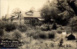 Fairlee Vermont VT Bonnie Oaks Camp Play Barn Vintage Real Photo Postcard