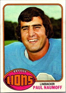 1976 Topps Football Card Paul Naumoff Detroit Lions sk4618