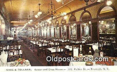 Brooklyn Gage & Tollner's Restaurant, New York City, NYC USA Unused 