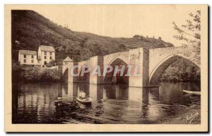 Entraygues - The Old Bridge - Old Postcard
